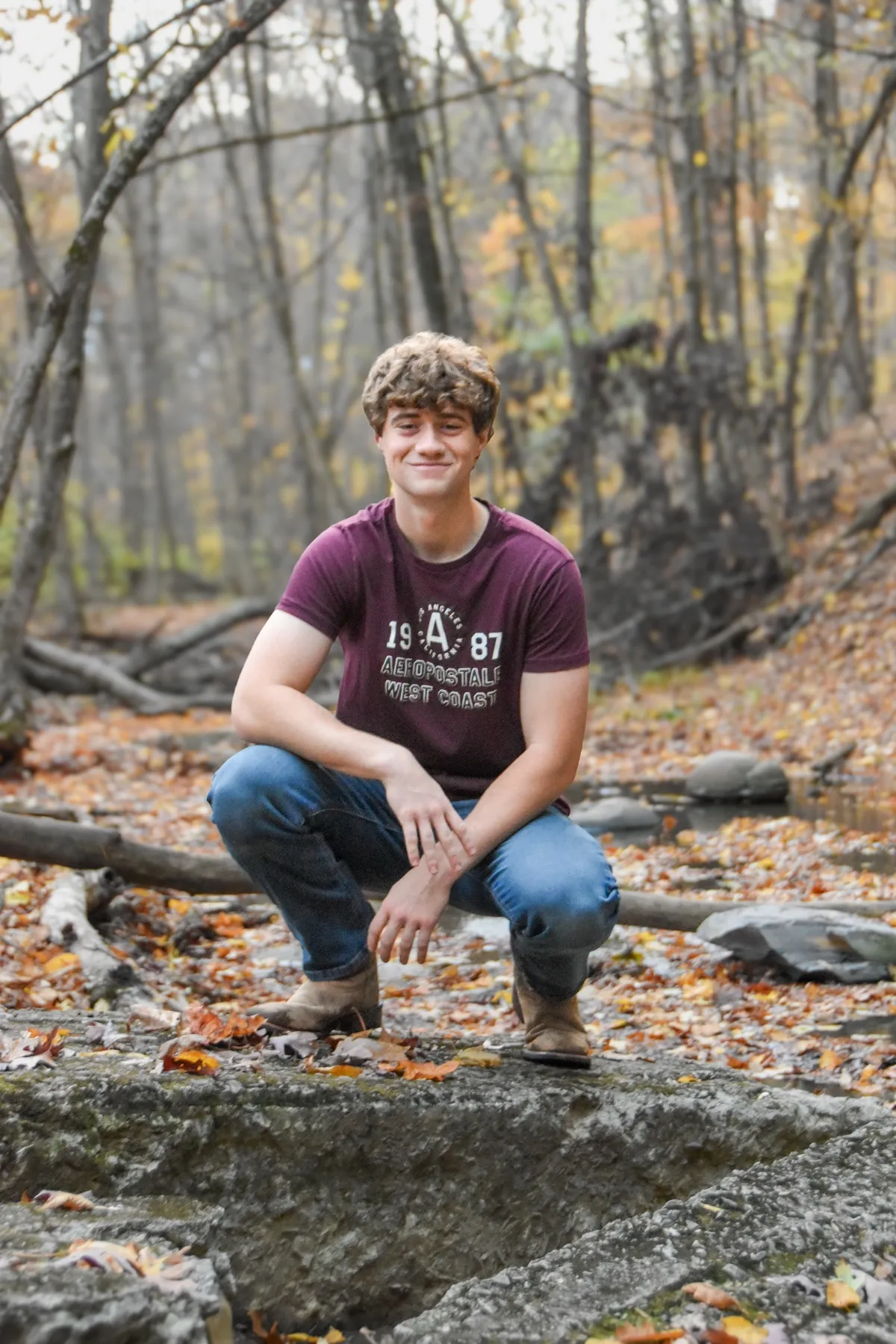 Young athlete in action during youth sports game